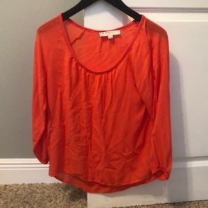 Ann Taylor long sleeve light weight silky blouse